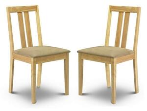 Ranee Wooden Dining Chairs In Natural Lacquered In A Pair