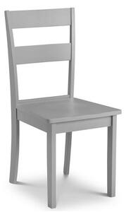 Kalare Wooden Dining Chair In Grey Lacquer Finish