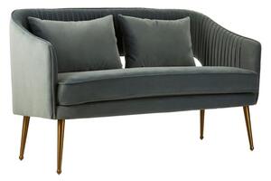 Agnetas Upholstered Velvet 2 Seater Sofa In Blue