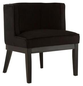 Adalinise Rounded Velvet Bedroom Chair In Black