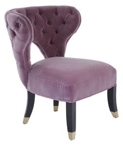 Vigap Upholstered Velvet Bedroom Chair In Lilac