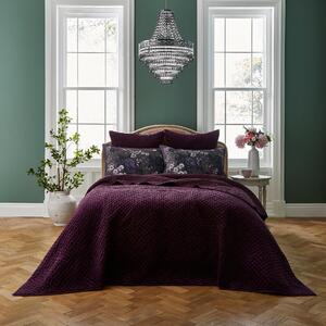 Dorma Genevieve Bedspread Damson (Purple)