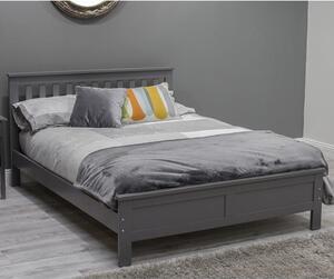 Willox Wooden King Size Bed In Grey