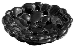 Shotwell Ceramic Bubble Bowl In Black Finish