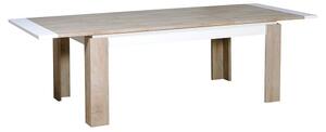 Muller Extending Dining Table In Distressed Effect And White