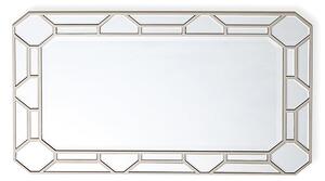 Rose Rectangular Wall Mirror In Silver Mirrored Frame