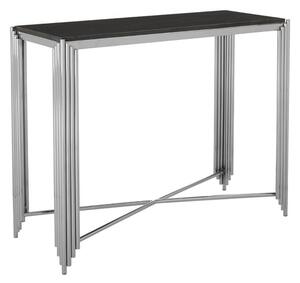 Gakyid Granite Top Console Table With Stainless Steel Frame