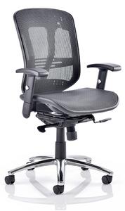 Lydock Mesh Executive Chair In Black With Adjustable Arms