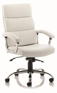 Tillie Bonded Leather Executive Chair In White With Chrome Base