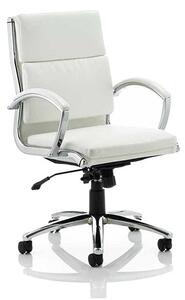 Olney Bonded Leather Office Chair In White With Medium Back