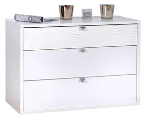 Hummer Chest Of Drawers In White With Three Drawers