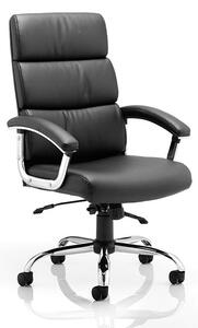 Tillie Bonded Leather Executive Chair In Black With Chrome Base