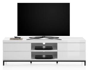 Estonia Lowboard TV Stand In White High Gloss With 4 Drawers