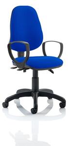 Redmon Fabric Office Chair In Blue With Loop Arms