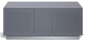 Elements XL Wooden TV Stand With 2 Glass Doors In Grey