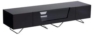 Chroma Large High Gloss TV Stand With Steel Frame In Black