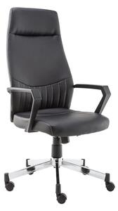 Brook High Back Faux Leather Home And Office Chair In Black