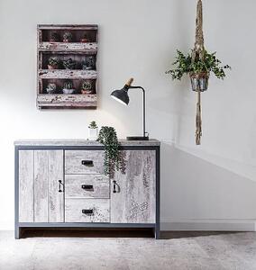 Balcombe Sideboard In Grey With 3 Drawers And 2 Doors