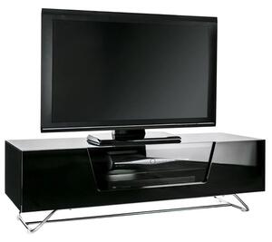 Chroma Medium High Gloss TV Stand With Steel Frame In Black