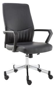 Brook Faux Leather Home And Office Chair In Black