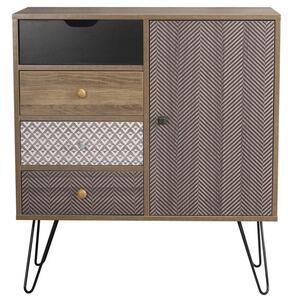 Cassava Wooden Sideboard With Black Legs In Brown