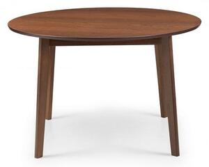 Faber Wooden Round Dining Table In Walnut Effect