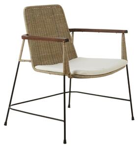 Felixvarela Rattan Traditional Chair With Metal Legs In Natural