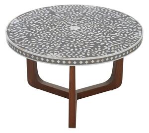 Diadem Round Wooden Coffee Table With Brown Legs