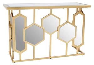 Moldovan Mirrored Glass Top Console Table With Gold Frame