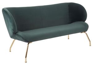 Giausar Upholstered Fabric 2 Seater Sofa In Dark Green