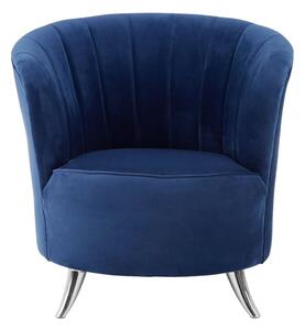 Grumium Upholstered Velvet Tub Chair In Blue