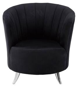 Grumium Upholstered Velvet Tub Chair In Black