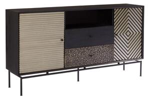 Algieba Wooden Sideboard With 2 Doors 2 Drawers In Black