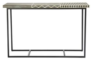 Algieba Wooden Console Table With Metal Base In Black