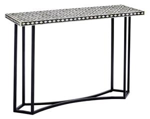 Algieba Sheesham Wooden Console Table With Metal Base