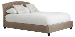 Flegetonte Velvet Double Bed In Mink