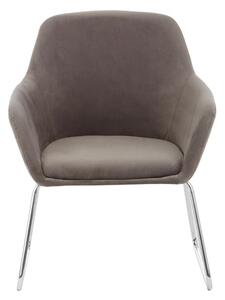 Porrima Fabric Chair in Grey With Stainless Steel Legs