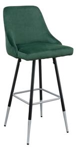 Fiona Green Fabric Bar Stool With Metal Legs