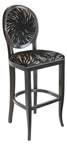 Adelaide Black Fabric Bar Stool With Wooden Frame