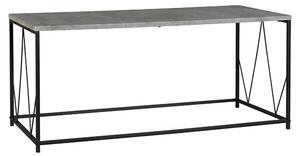 Alsip Rectangular Coffee Table In Concrete Effect And Black