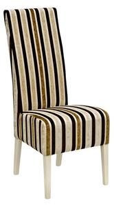 Skyline High Back Clio Stripe Dining Chair In Stone Finish