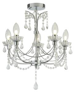 Autumn 5 Light Bathroom Chandalier With Crystal Ceiling Light