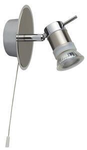 Aries LED IP44 Wall Spotlight In Chrome And Satin Silver