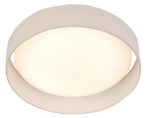 Canopus 1 Light LED Flush Ceiling Light In White Shade