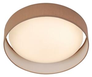 Canopus 1 Light LED Flush Ceiling Light In Brown Shade