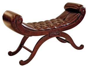 Winchester Mahogany Luxury Curved Lounge Chaise Chair