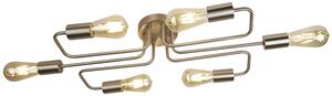 Circuit 6 Lights Flush Ceiling Light In Satin Silver