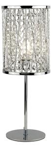 Elise 1 Light Table Lamp In Chrome With Crystal Drops