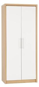 Samaira Wardrobe In White High Gloss With 2 Doors