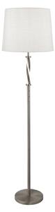 Vegas 1 Light Floor Lamp In Satin Silver And White